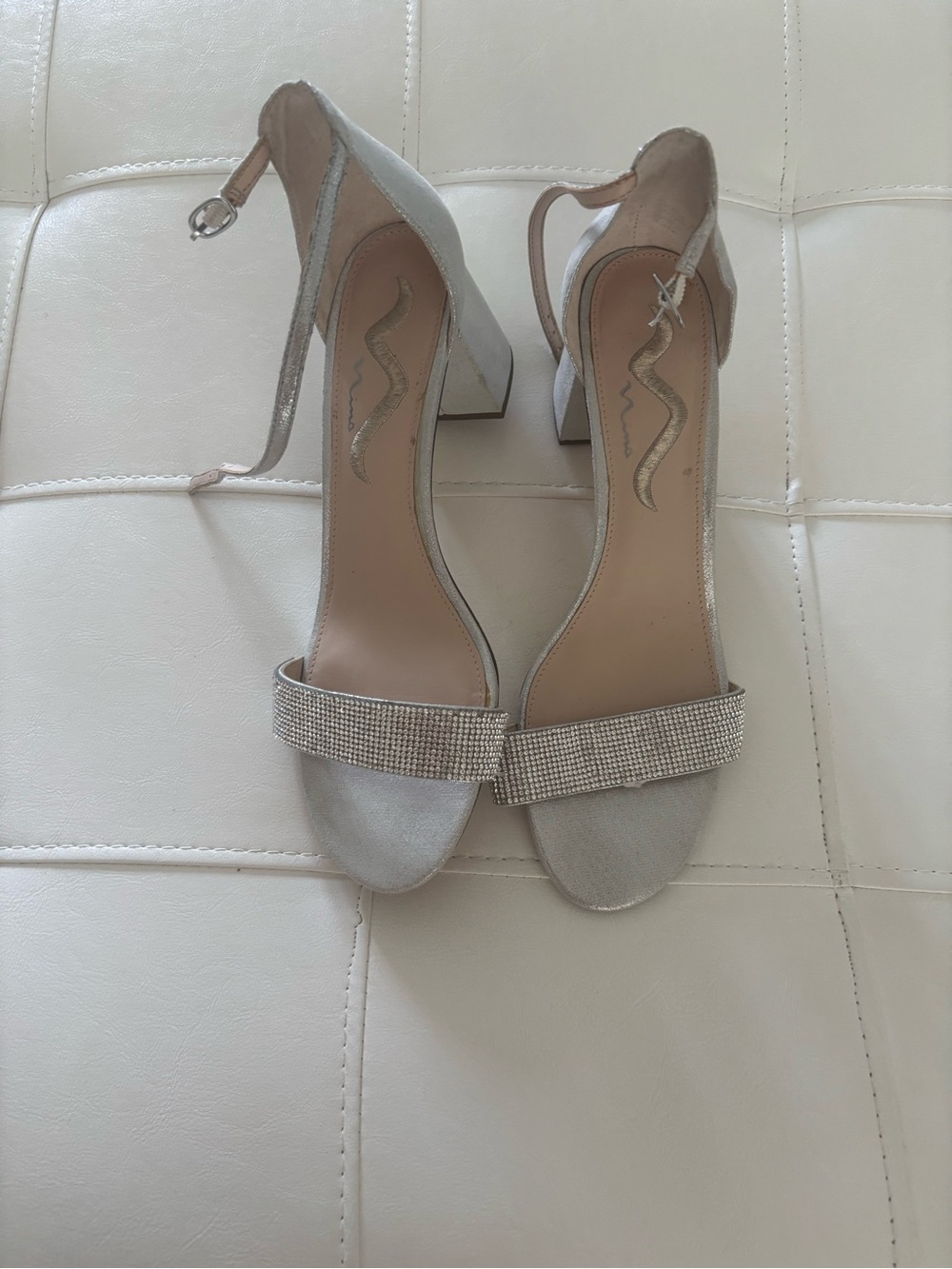 Nina Edria Ankle Strap Dress Sandal – Women’s True Silver